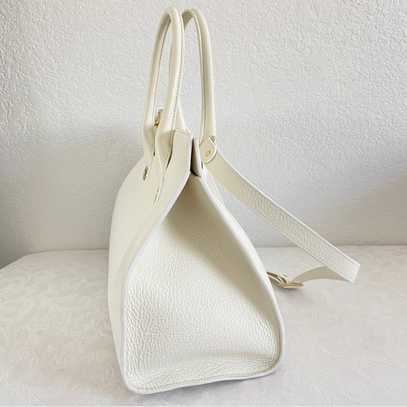 Jimmy choo white leather 2 way tote - Picture 2 of 11